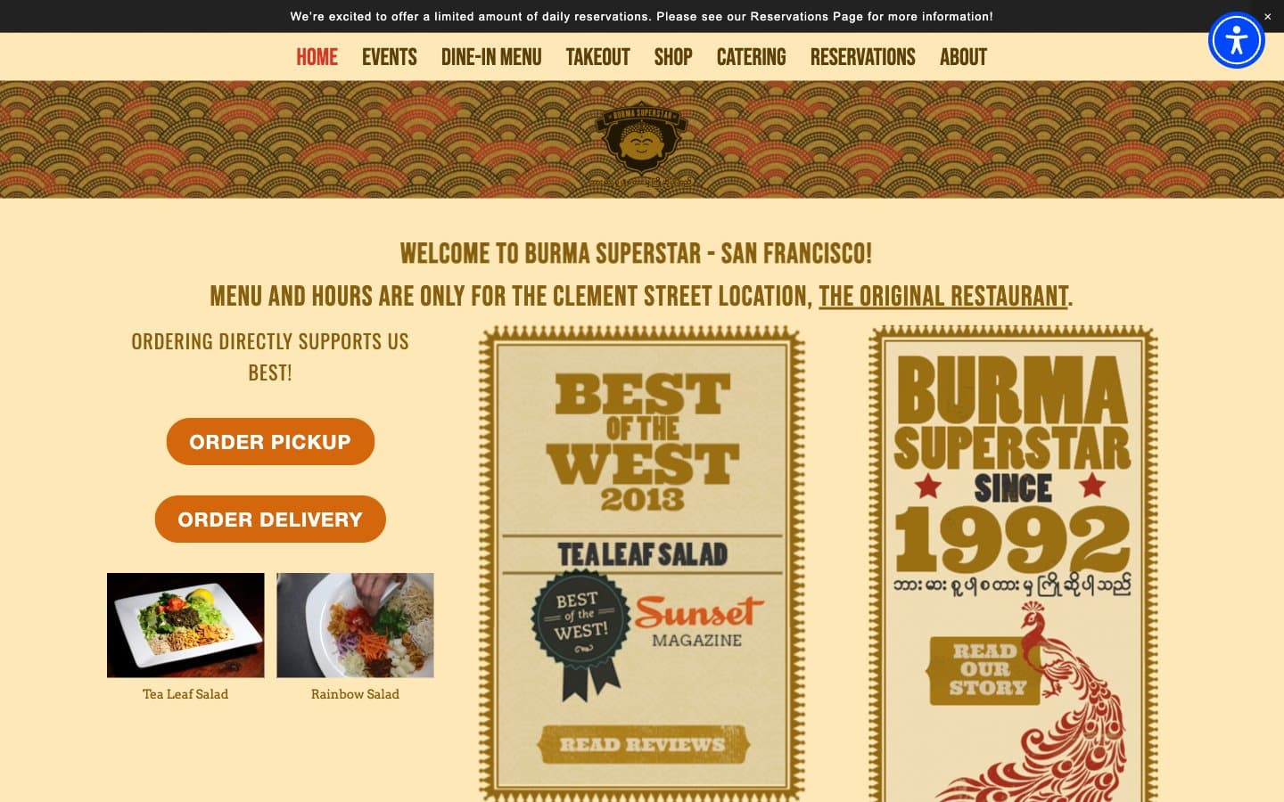 Burma Superstar restaurant website
